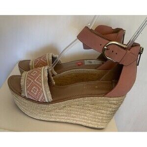 NEW Tommy Hilfiger Terrin Ankle Strap Wedge Sandals, Light Pink Size 8.5